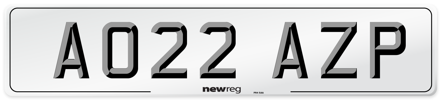 AO22 AZP Number Plate from New Reg